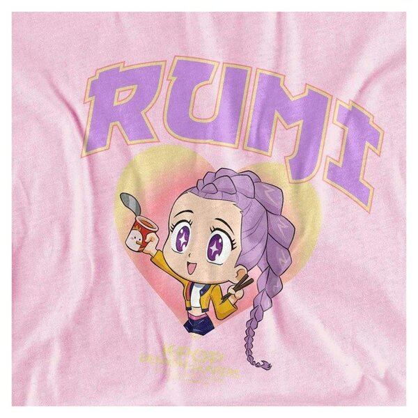 K-Pop Demon Hunters Childrens/Kids Huntrix Rumi Collegic Pullover Hoodie - Light Pink