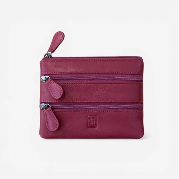 PRIMEHIDE Small 3 Zipper Coin Purse