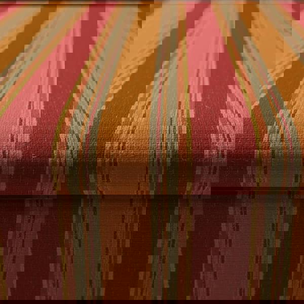 Artistic multi-toned statement fabric storage unit for living room