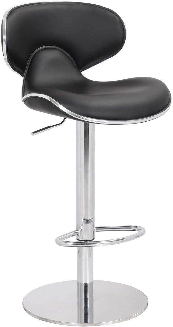 Lamboro Deluxe Carcaso Faux Leather Bar Stool, Adjustable Swivel, Weighted Base