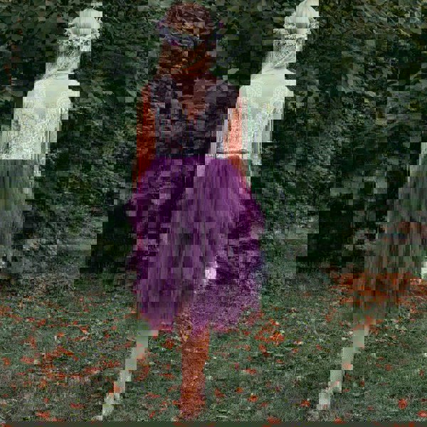 Purple Flower Girl Dress