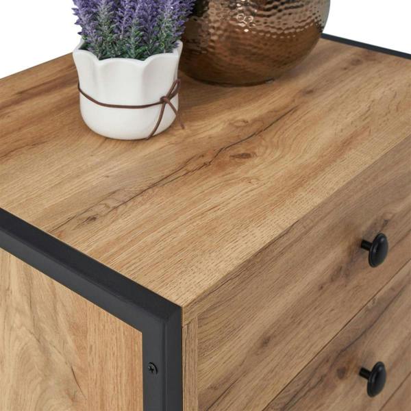 Timber Art Design Zahra Bedside Table Cabinet Bedroom Furniture Nightstand 3 Drawer