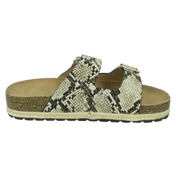 Spot On Ladies Spot On Snake Print Mules F10956