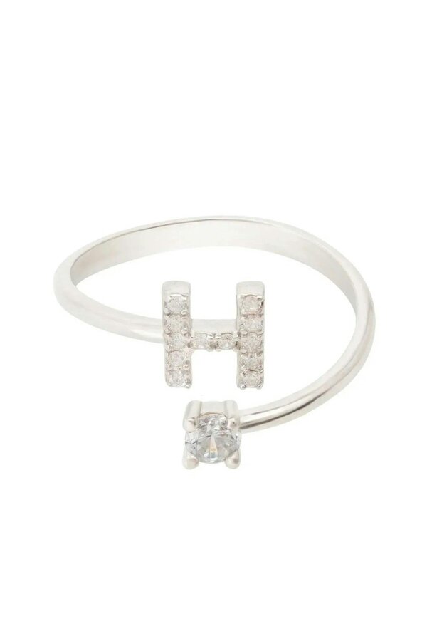 Latelita Initial Ring Silver H