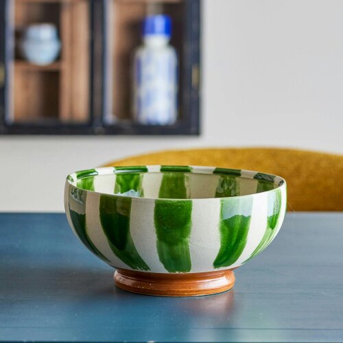Love Frankie Emerald & Bone XL Stoneware Serving Bowl