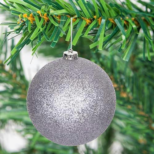 5cm Mid Grey Shatterproof Christmas Bauble Set, 9 or 18 Pieces for Elegant Festive Decorating image 4