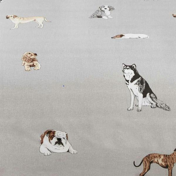 Paws and Tails DOGS Grey Duvet Cover Set