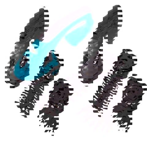 MYLEK Handheld Cordless Hedge Trimmer and Grass Shears with 2 Blades and Blade Guards, Safety Switch & Battery Display