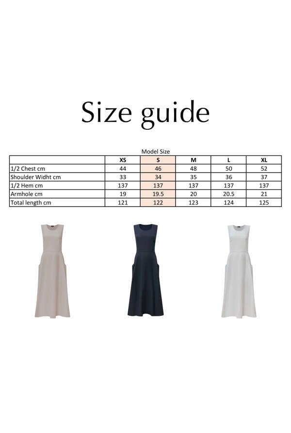 White linen maxi dress sleeveless size guide