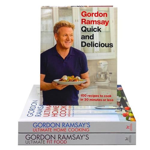 Gordon Ramsay Ultimate Fit Food, Ultimate Home Cooking, Quick & Delicious 3 Books Collection Set