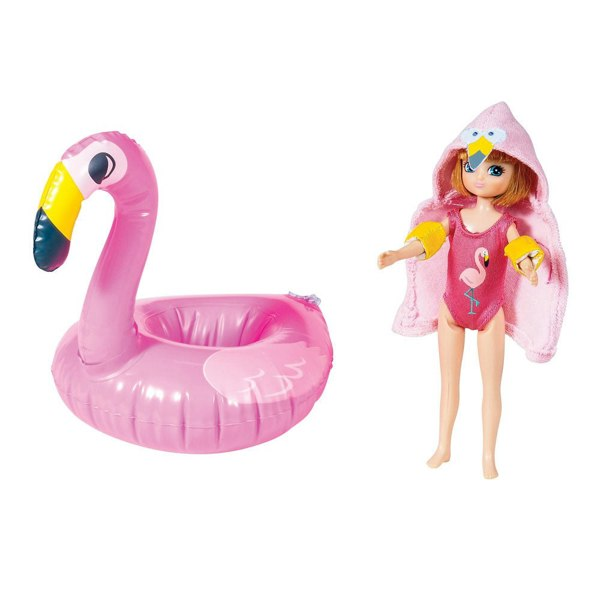 Lottie Dolls Pool Party Doll - Set Includes Inflatable Flamingo & Armbands