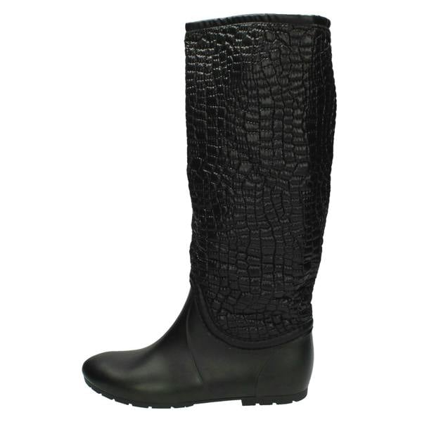 Spot On Ladies Spot On Crocodile Style Wellington Boots