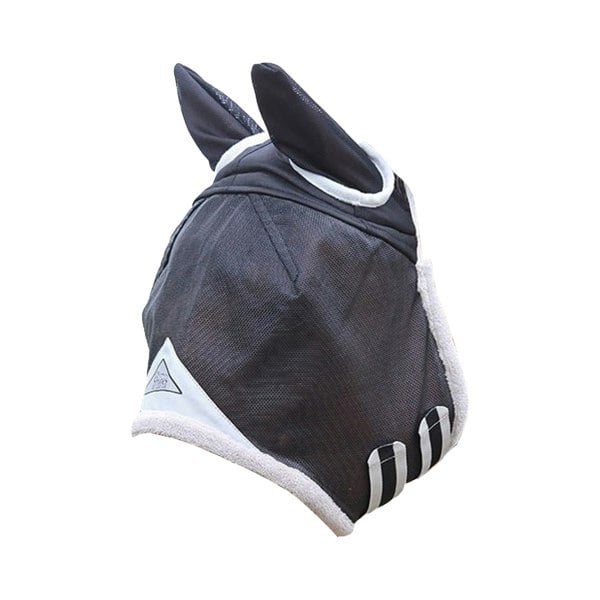 Shires Field Durable Horse Fly Mask With Ears - Black