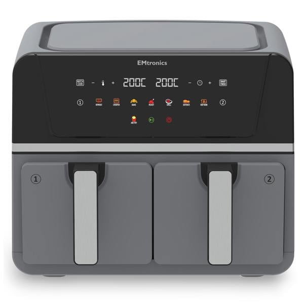 EMtronics Dual Air Fryer 9 Litre - Various Colours