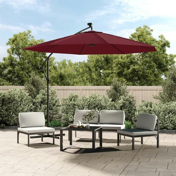 Berkfield Replacement Fabric for Cantilever Umbrella Bordeaux Red 300 cm