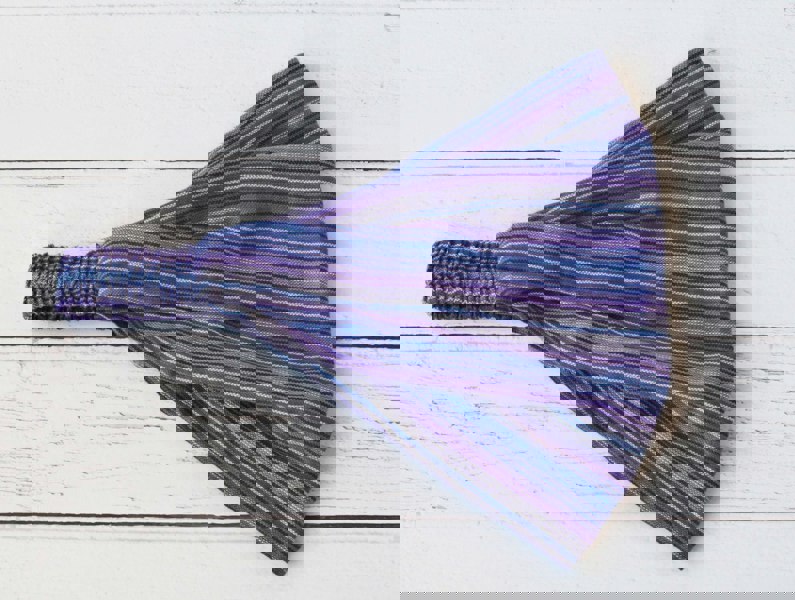 Antonia York Purple Striped Headband | Ziggy Nepalese Cotton Bandana