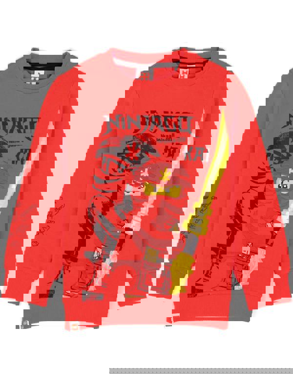 LEGO Boys Red Kai Warrior Print Jumper