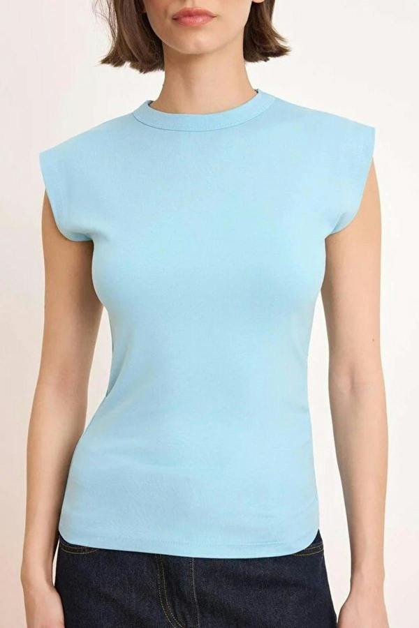 WOVCOR Viscose Fitted Knit Blouse
