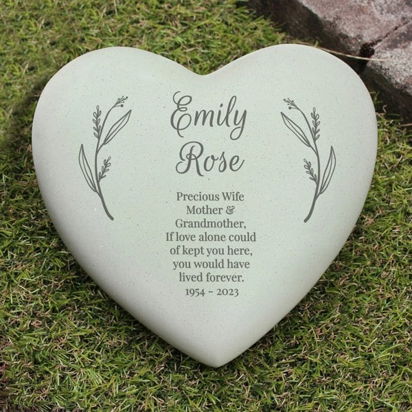Personalised Memento Company Personalised Free Text Heart Memorial