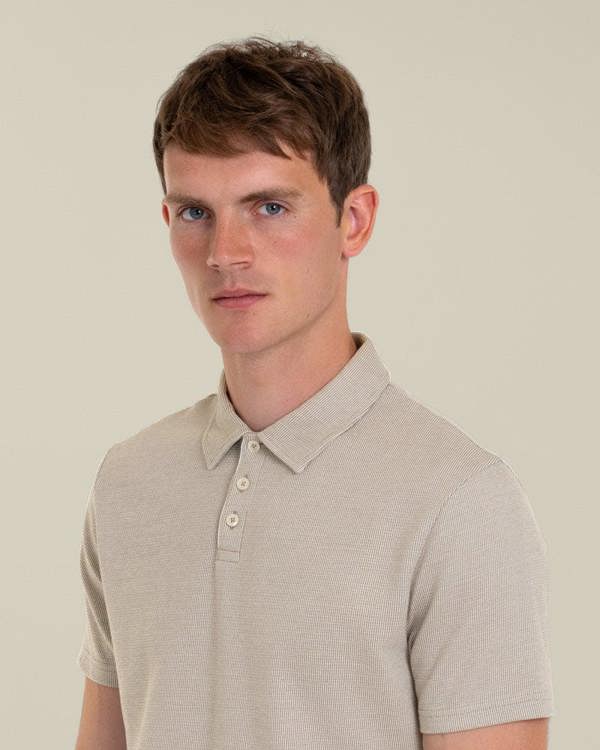 Larsson & Co Per - Jacquard Textured Polo Shirt