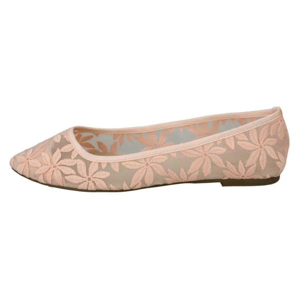 Spot On Ladies Spot On Flowery Ballerinas