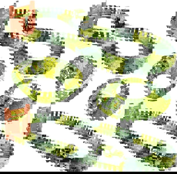 deAO Toys Slot Car Race Track Sets Dino World Flexible Race Track