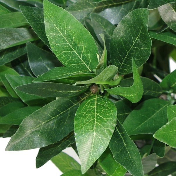 Leaf Pair of 120cm (4ft) Twisted Stem Artificial Topiary Bay Laurel Ball Trees