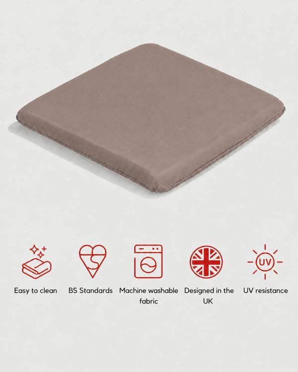 SP Range Armchair Pad Garden Cushion Taupe The Garden Furniture Shop