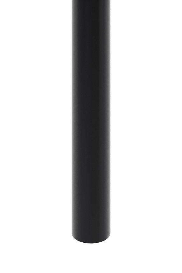Living and Home 65cm/25.59 inch 4Pcs Black Round Metal Table Legs with Plastic Foot Pads Furniture Replacement Legs for Dining Table Dressing Table