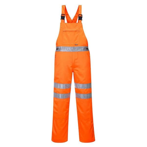 Hi-Vis Polycotton Service Bib and Brace - Hi-Vis Trousers