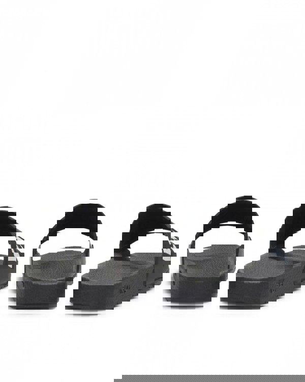 BOSS Orange Aryeh Mens Italian-Made Slides with Large Logo Detail NOS - Black 002