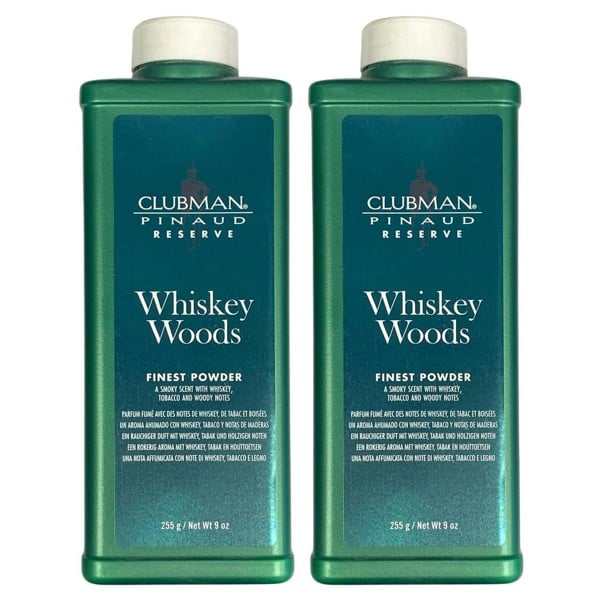 Clubman Pinaud Clubman Reserve Whiskey Woods Finest Powder Talc 255g Duo Pack