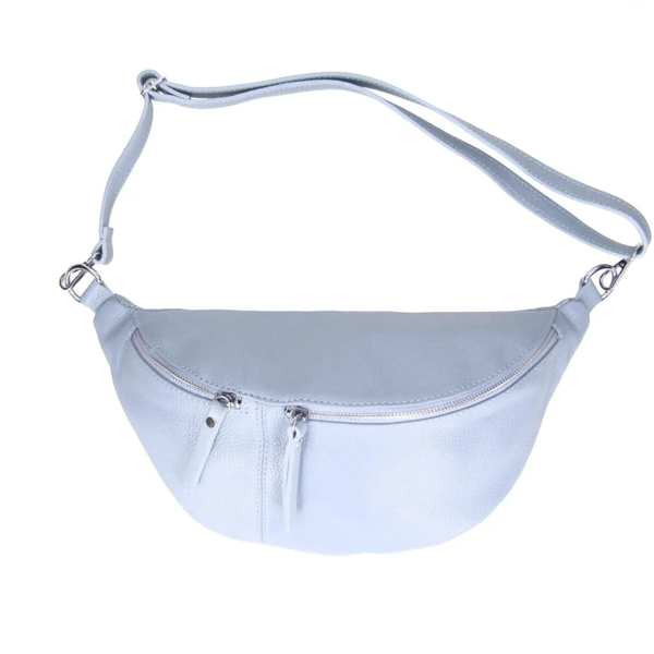 Scott-Samuel Large Leather BumBag / Sling Bag (Exposed Zips)