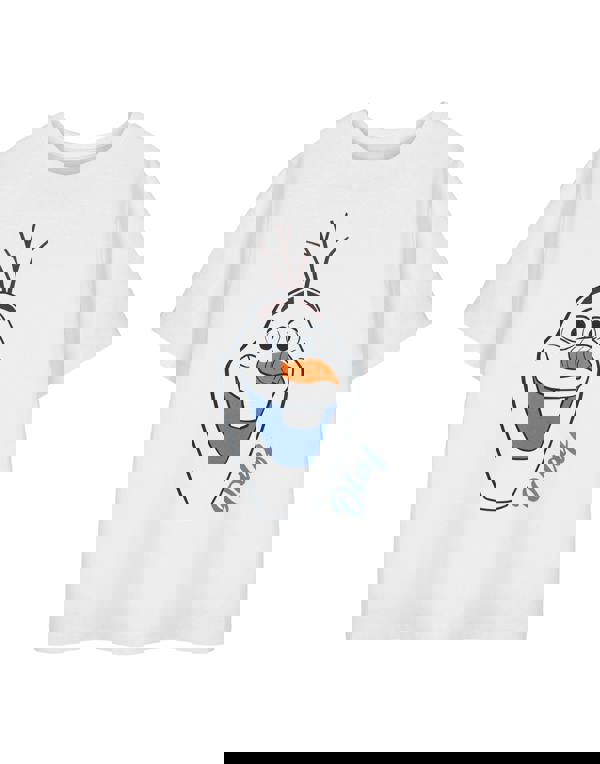 Disney Girls White Olaf Short Sleeved T-Shirt