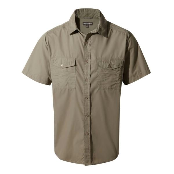 Craghoppers Mens Kiwi Short-Sleeved Shirt - Pebble Grey