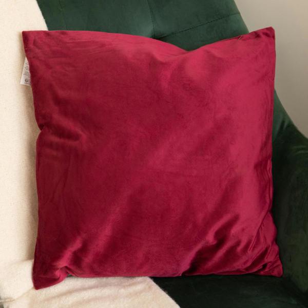 Samuel Alexander 44cm Burgundy & Gold Snowflake Soft Christmas Cushion