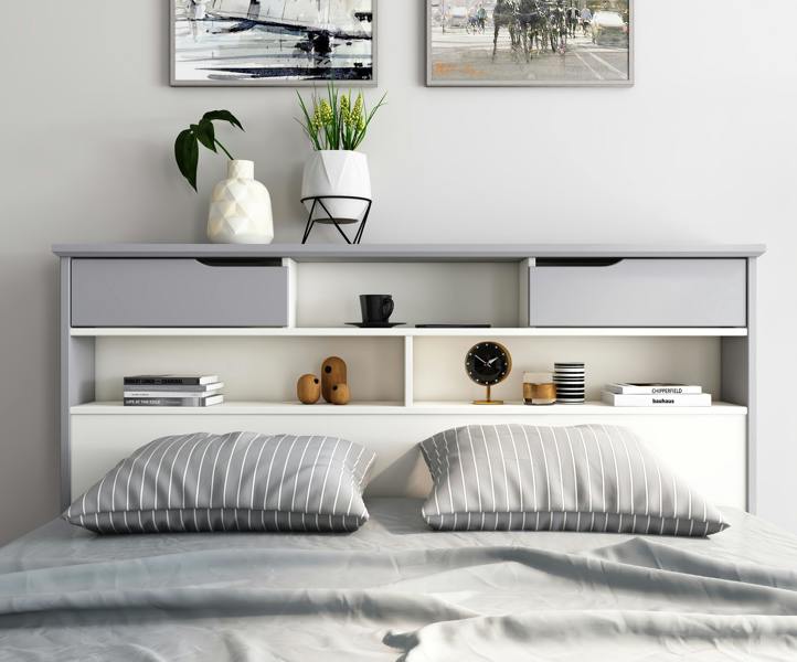 Bedmaster Fabio Grey Wooden Storage Bed