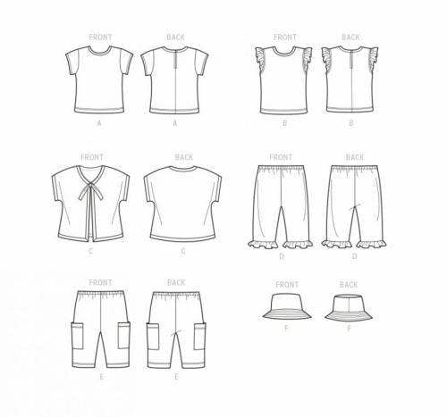 Simplicity Sewing Pattern 9616, Tops, Jackets, Trousers, Headwear for Baby, A (XS-S-M-L-XL) - Easy