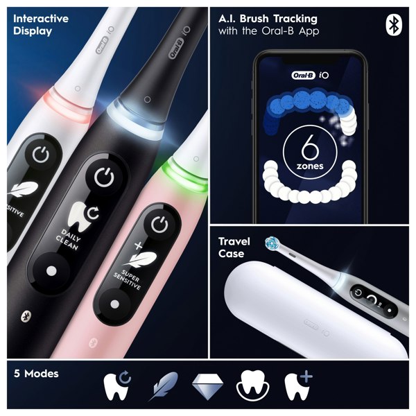 Oral-B iO 6 Electric Toothbrush Designed By Braun - Pink