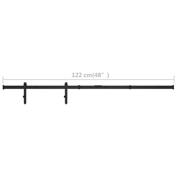 Berkfield Mini Sliding Cabinet Door Kit Carbon Steel 122 cm