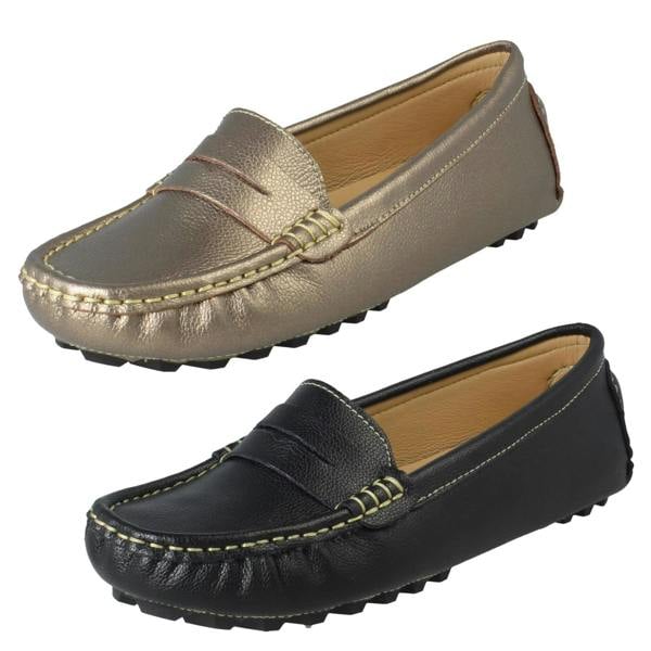Down to Earth Ladies Down To Earth Leather Slip On Moccasins F80592