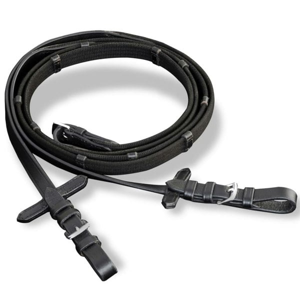 Berkfield Leather Flash Bridle with Reins and Bit Black Cob
