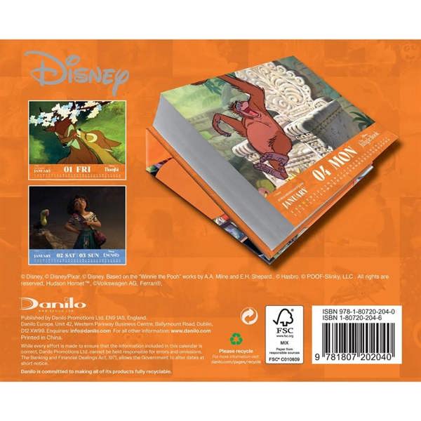 Disney Animation Desk Calendar 2027, Desk Calendars, Day To View, Entertainment, Gift