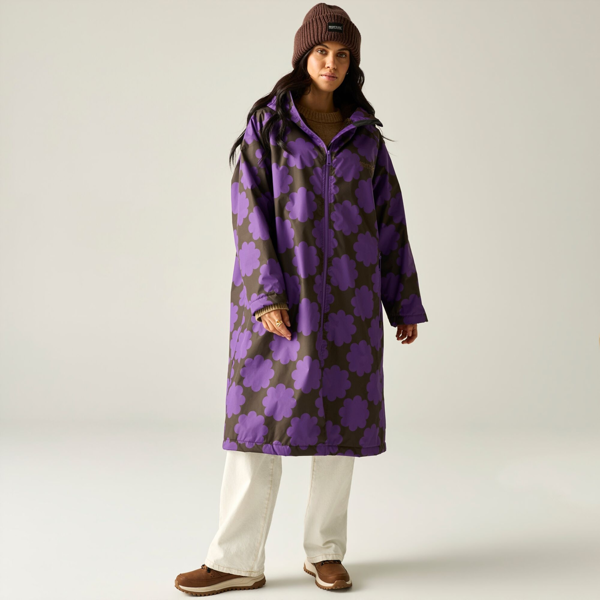 Regatta Womens Orla Kiely Sun Daisy Changing Robe - Purple