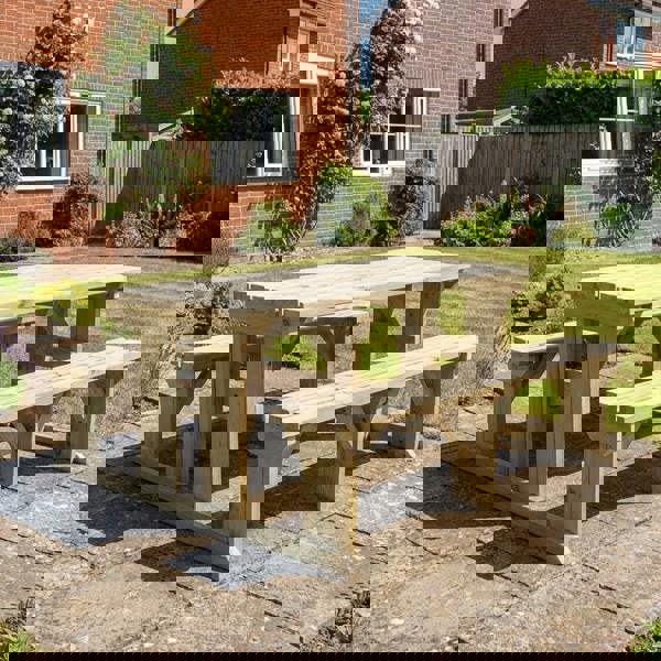 Arbor Garden Solutions Abies Picnic Table and Benches Set