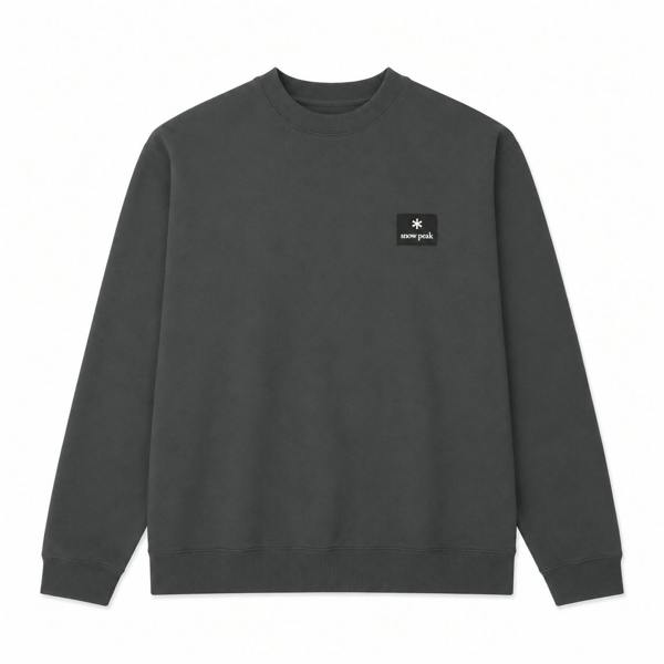 Snow Peak Square Logo Sweatshirt Charcoal