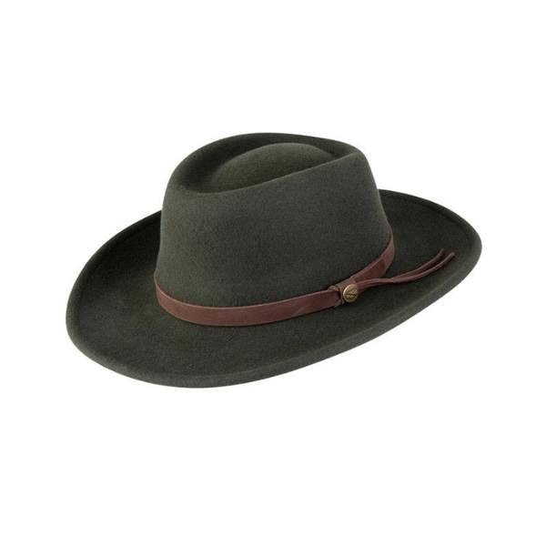 Olive Hoggs of Fife Perth Crushable felt hat ideal for dog walking and working on the farm