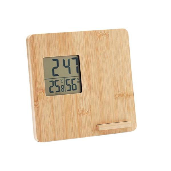 MidOcean Bamboo Digital Desk Clock - Wood - 