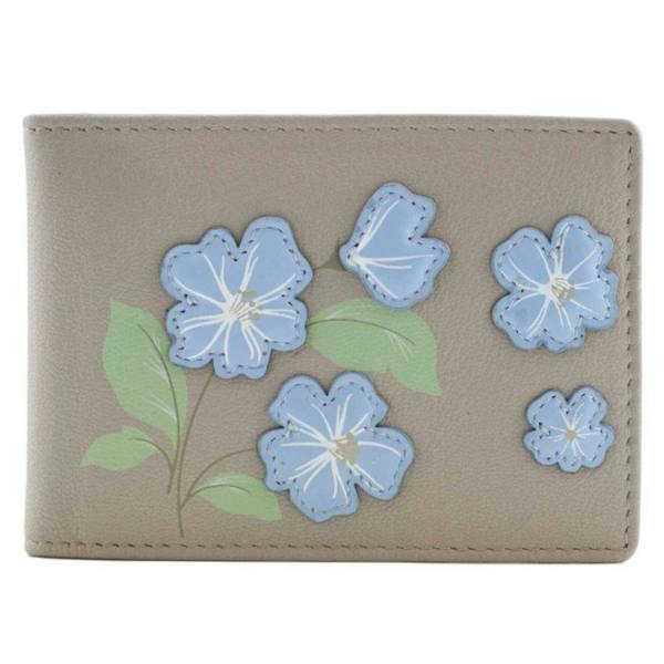 Mala Leather Sakura Japanese Flower RFID Leather ID & Card Holder