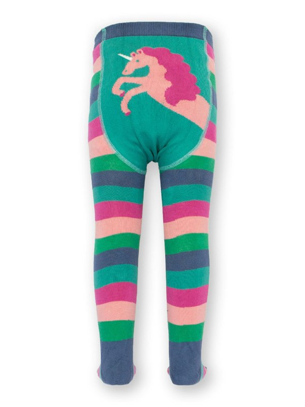 Kite Girls Organic Stripy Tights Teal